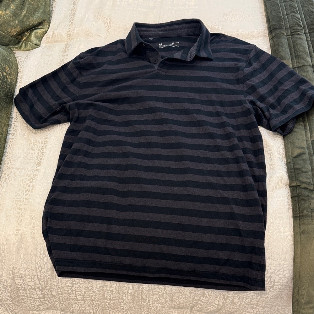 Under Armour Men's Dark Striped Polo Shirt